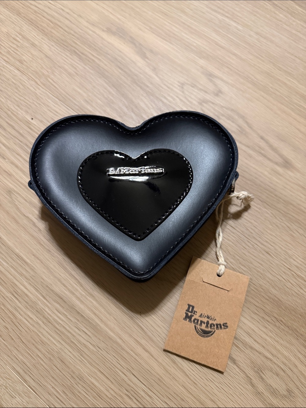 Dr. Martens Black Heart-Shaped Mini Purse